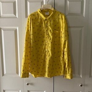 Pokemon mens 2XL yellow all over character pikachu and others long sleeve collar